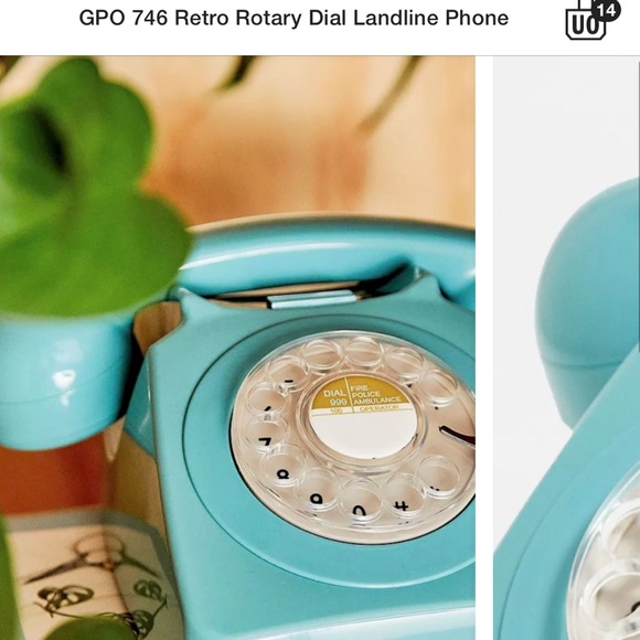 Retro Rotary Dial Landline Phone NWOT - Picture 2 of 3